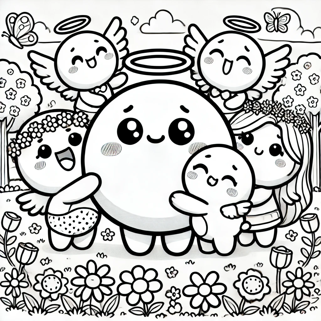 Buuble Osterbild Ausmalbild 7