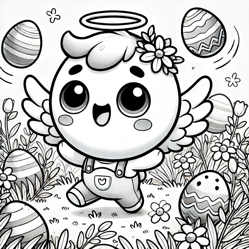 Buuble Osterbild Ausmalbild 8